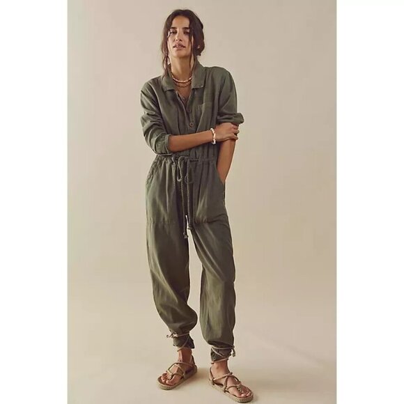 Free People Quinn Jumpsuit Dress Cargo M